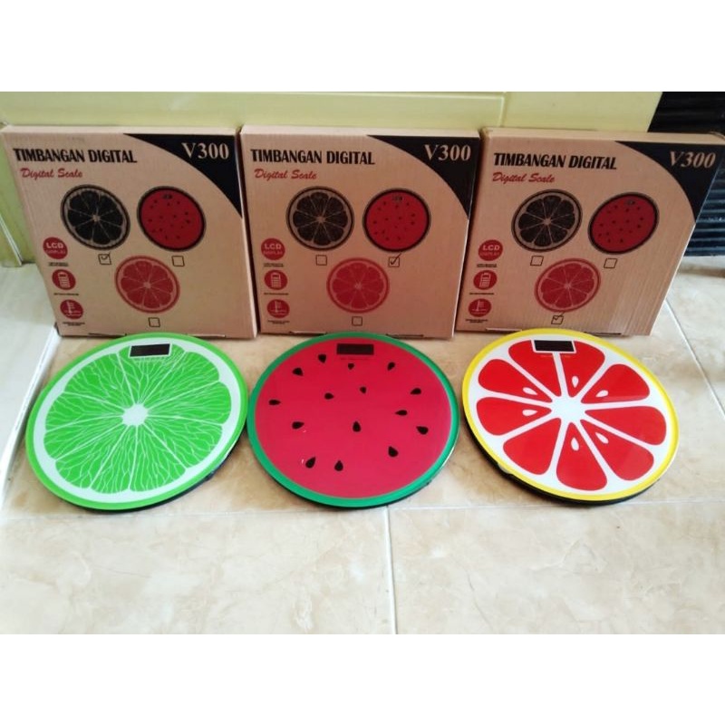 Digital Scale/ Timbangan Badan Digital Motif Buah GSE 30 Cm