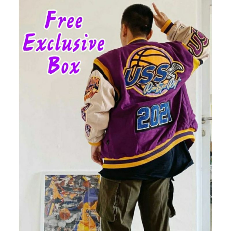 Jaket Champion Varsity USS x Raw Type Riot