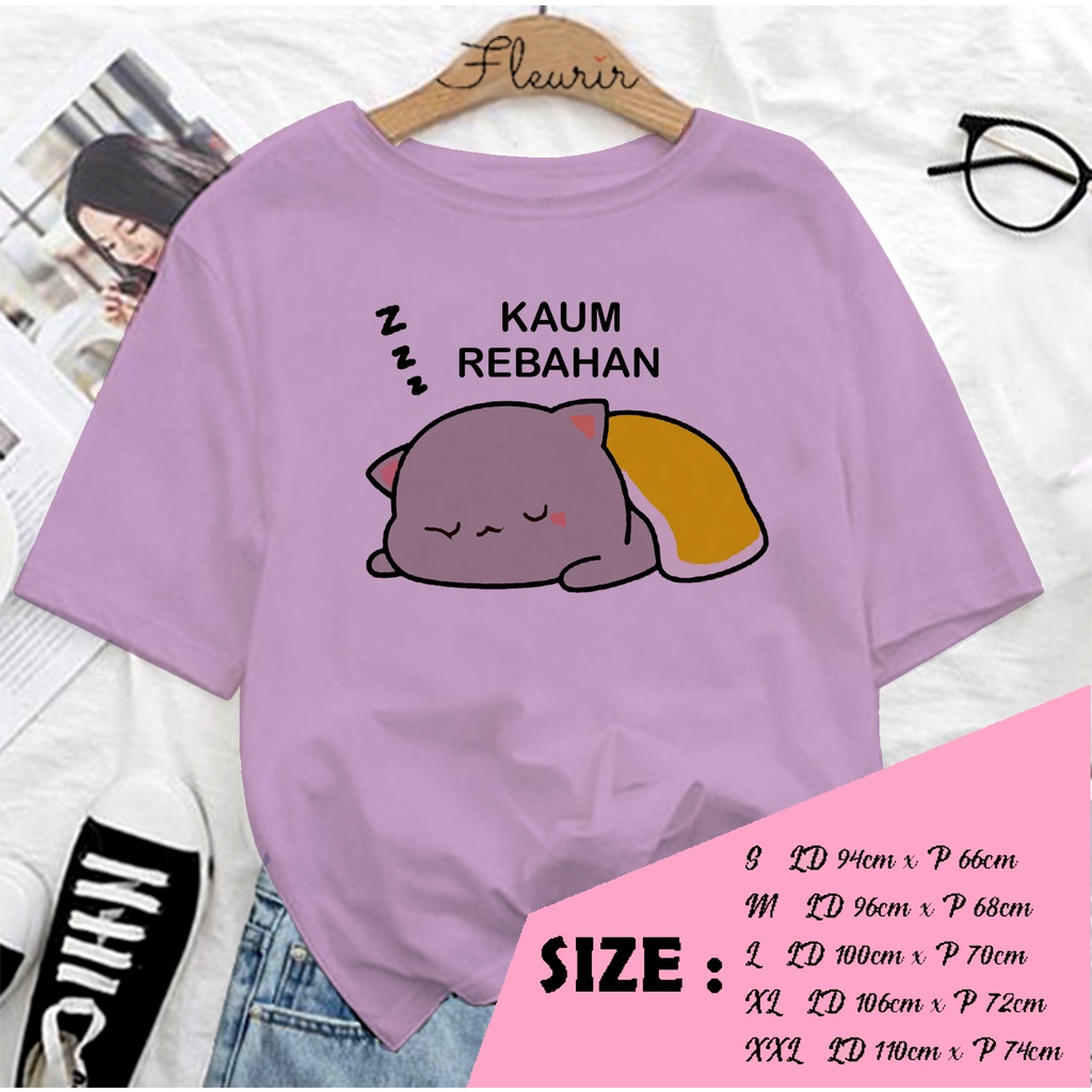 FLEURIR - COD KAOS PEACH REBAHAN OVERSIZE KATUN KAOS WANITA DEWASA TUMBLR TEE UNISEX JUMBO