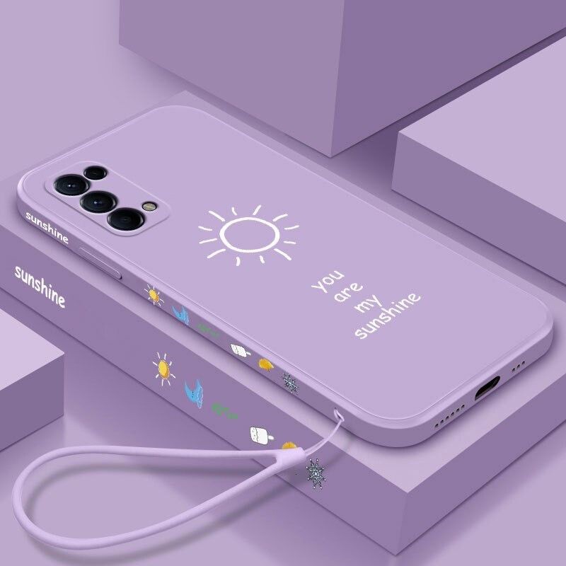 Case Oppo A16 A74 A95 4G A54 Tali Motif Sunshine Silikon Printing Terbaru Casing Soft Case Pelindung Kamera Handphone-2