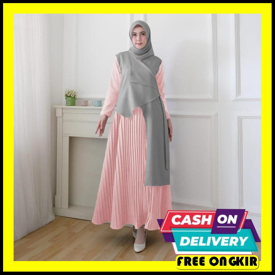 Gamis Terbaru 2022 Gamis Baju Wanita Terbaru 2022 Shintia Baju Bahan C Bjd - Gamis Wanita Terbaru