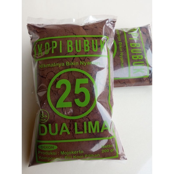 

kopi bubuk Dua Lima kemasan 200gr