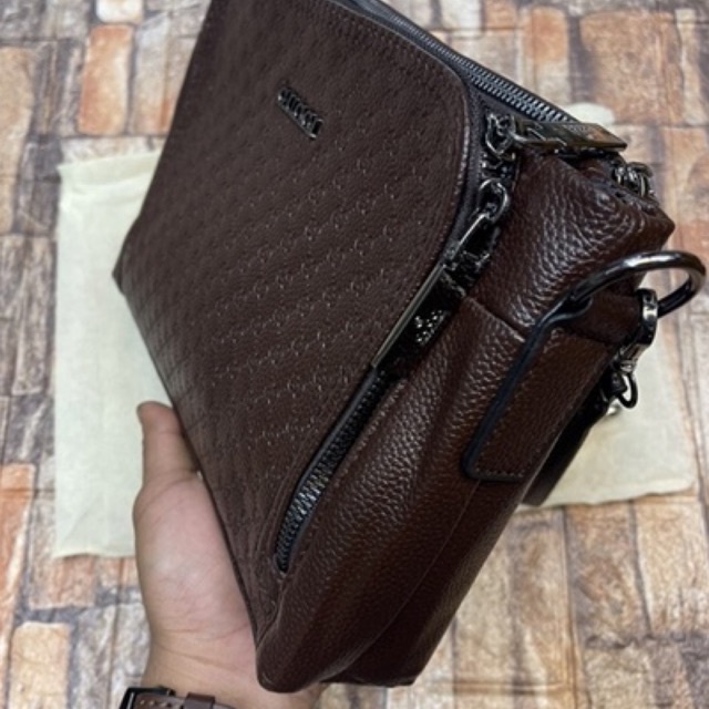 Selempang Montblanc Clutch multifungsi pria/wanita import GC 8022-3 kulit