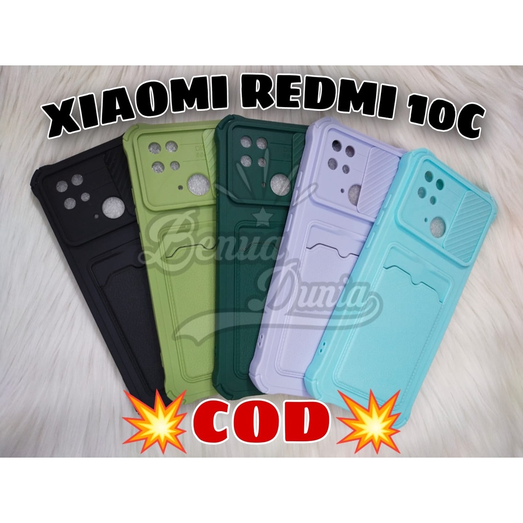 CASE XIAOMI REDMI 10C // SOFTCASE SLEDING KAMERA PLUS SLOT CARD CASE REDMI 10C - BD