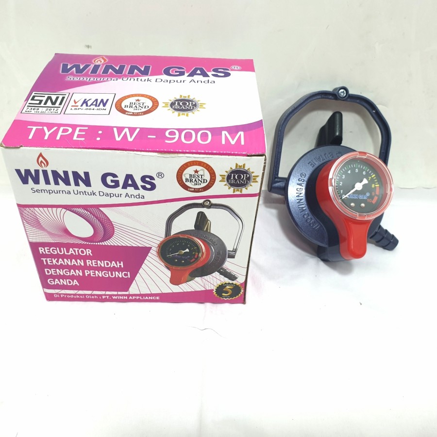 WINN GAS Regulator Dengan Pengaman W900 M - W 900 M - 900M W900M Meter