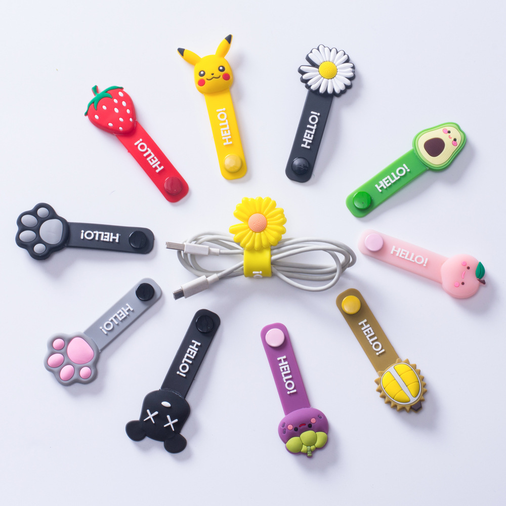 Headphone Wire Rack Charging Cable Cute Cartoon Fruit Shape