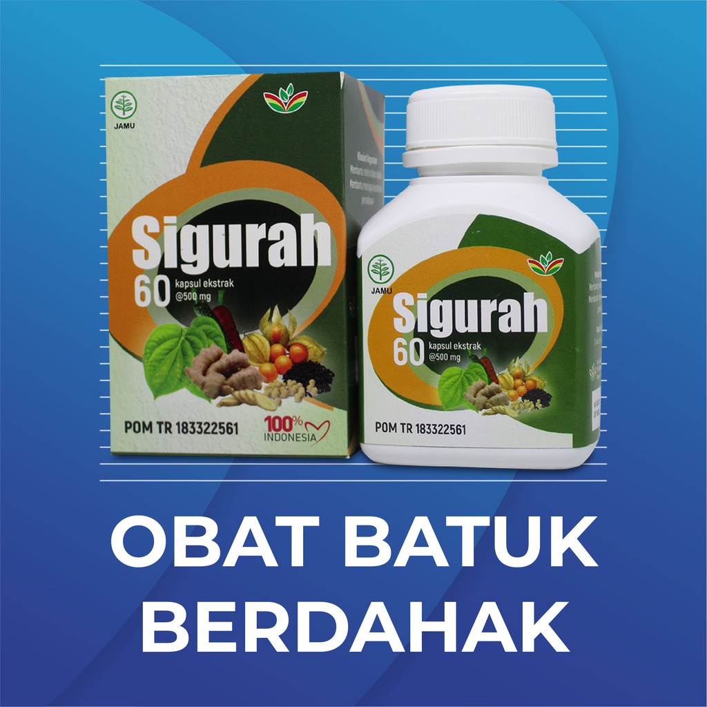 Sigurah Kapsul OBAT BATUK BERDAHAK Menahun dengan Bahan ALAMI HERBAL dengan Izin Edar BPOM Obat batu