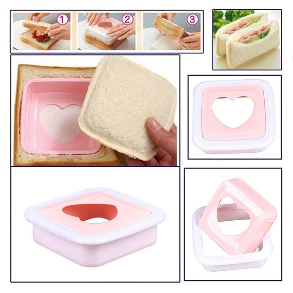 [Elegan] Sandwich Maker Kualitas Tinggi Penjualan Panas Cinta Berbentuk Hati DIY Tools 1pc Pemotong Penting Rumah Tahan Lama