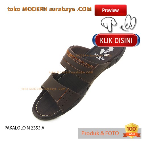 PAKALOLO N 2353 A sendal pria flat casual flip flop kulit