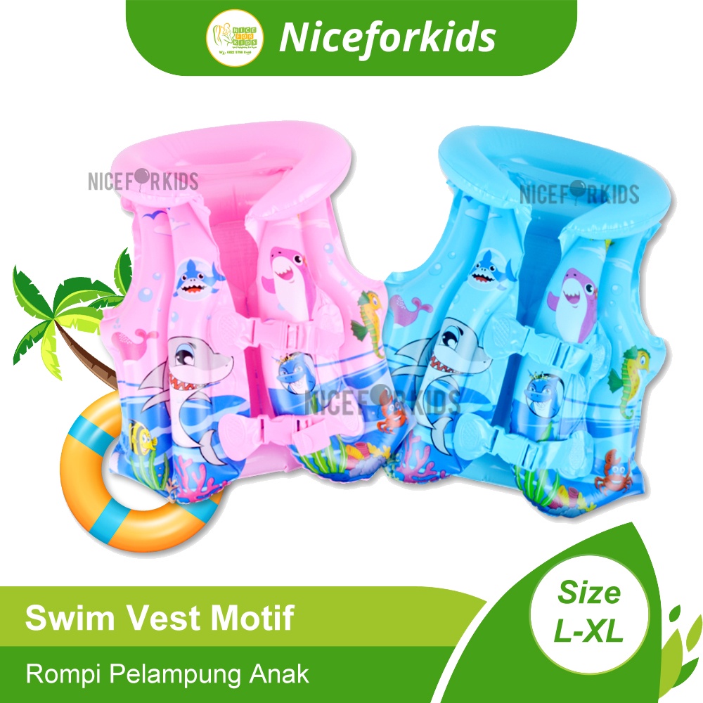 Swim Vest  Anak Motif / Rompi Pelampung Renang Anak Motif