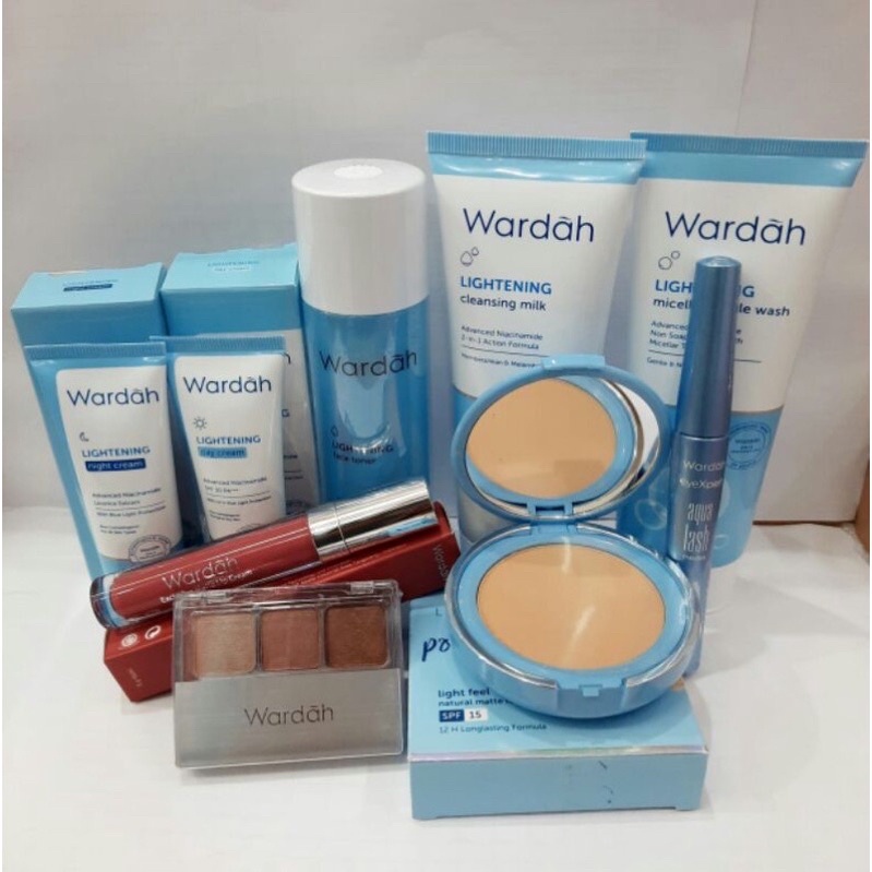 Wardah Paket Lightening 9in1 /makeup/skincare