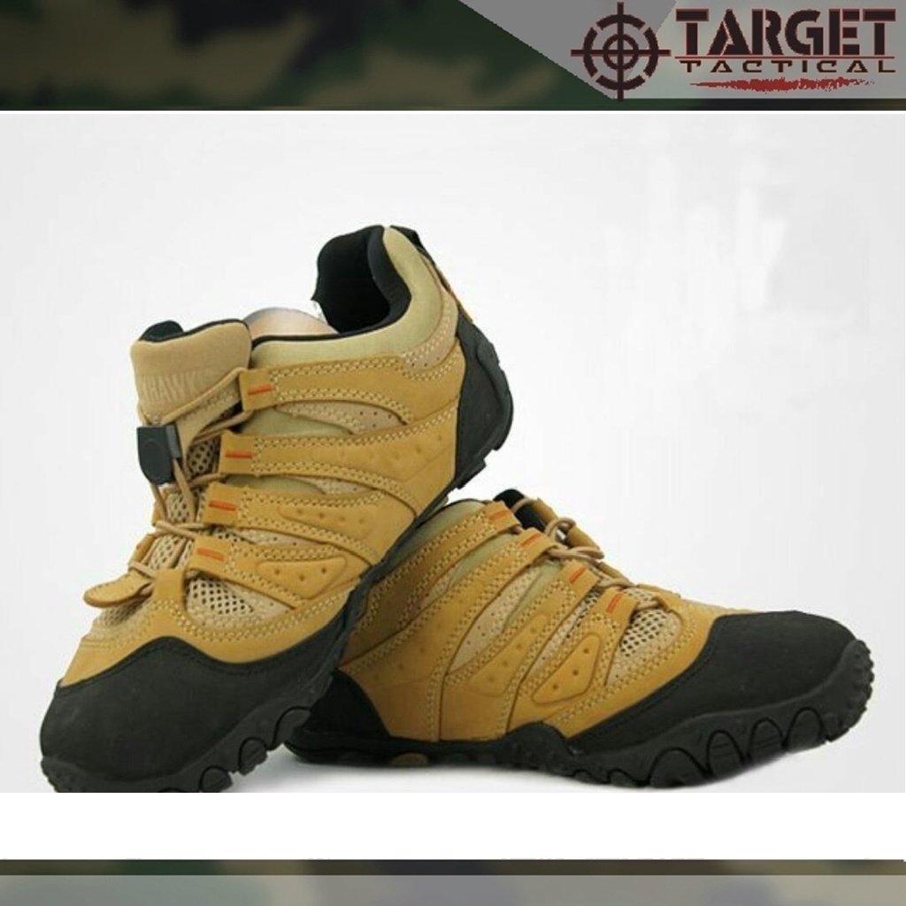 TARGET MILITARY - Sepatu Hiking Blackhawk 4" Kets Krem Original Running Hiking Shoes
