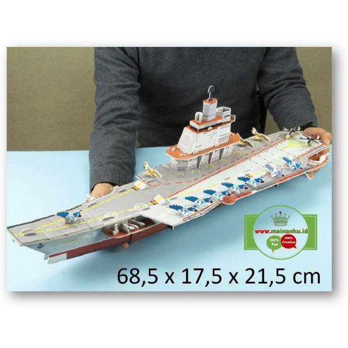 Puzzle 3D Big Size | Aircraft Carrier Admiral Kuznetsov | Mainan Kapal