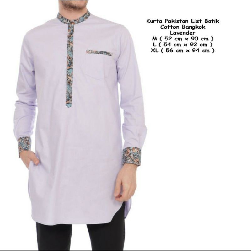 Kurta Pakistan Kemeja Kurta Pria Lengan Panjang Kombinasi Premium Quality
