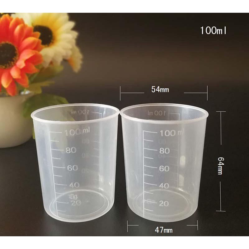 100ml 50ml 30 Ml 10 Ml Gelas Plastik Transparan Ukuran Dengan Tutup Gelas Takar Gelas Ukur Shopee Indonesia