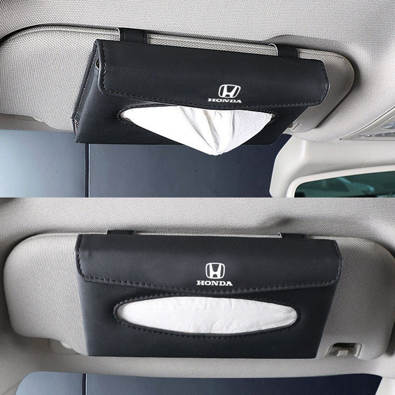 Honda Kotak Tisu Bahan Kulit Untuk Sun Visor Mobil