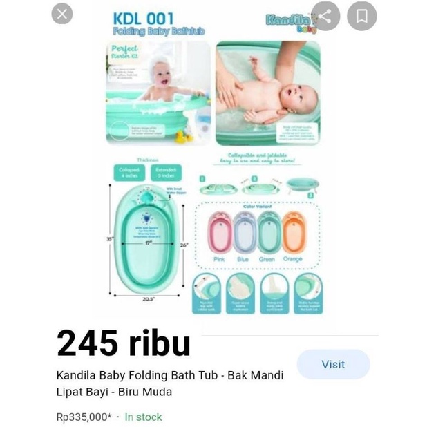 Kandila foldable baby bath tub