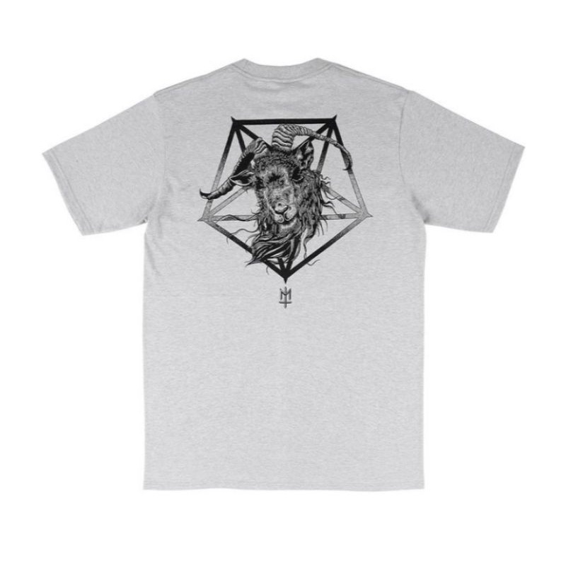 MATERNAL DISASTER GREY GOATGRAM TEES UNISEX KAOS COWOK DAN CEWEK - KAOS DISTRO MATERNAL DISASTER - T