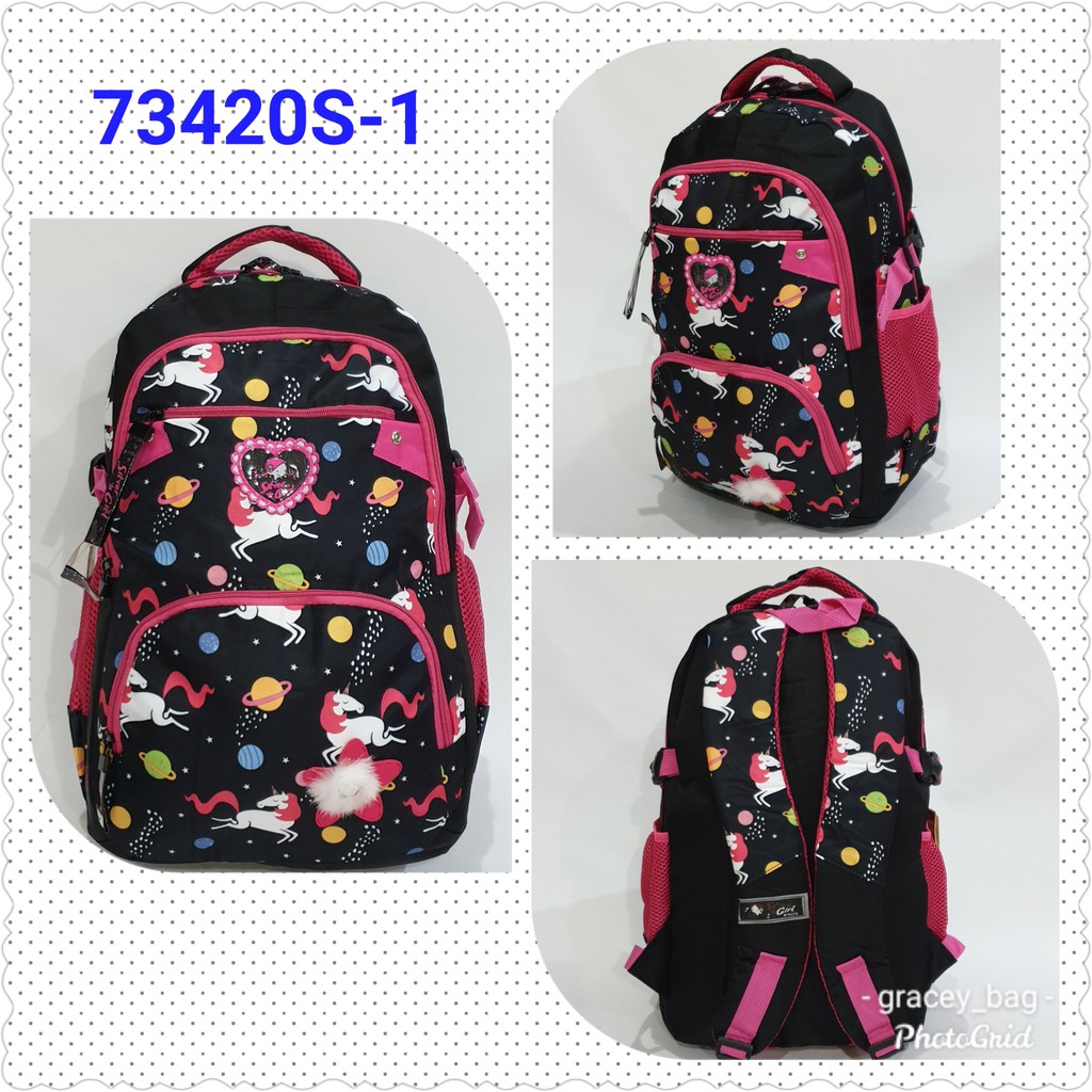 GB-73420S/73520S Tas Ransel Anak Perempuan / Remaja Silvergirl Unicorn