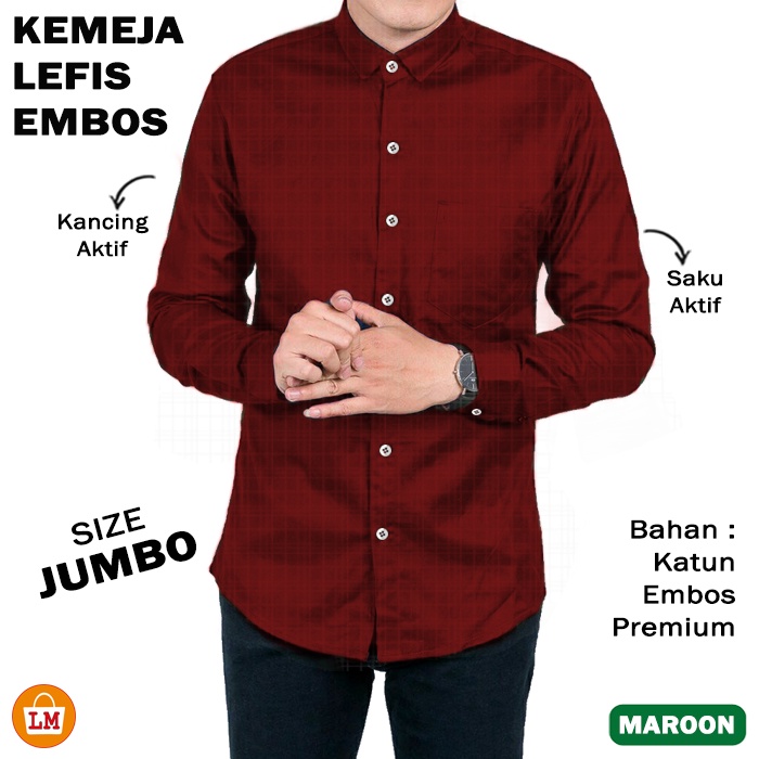 HARGA PROMO // Kemeja Pria Lengan Panjang Terbaru // Kemaja Lefis Emboss Bahan Embos Premium LMS 26940 26942 TERMURAH TERLARIS