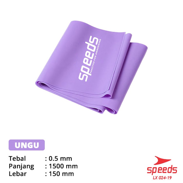 SPEEDS Hip Bands Hip Resistance Loop Bands Squat Alat Olahraga Gym Fitness Tali Yoga Elastis 024-14-024-19 UNGU 0.5mm