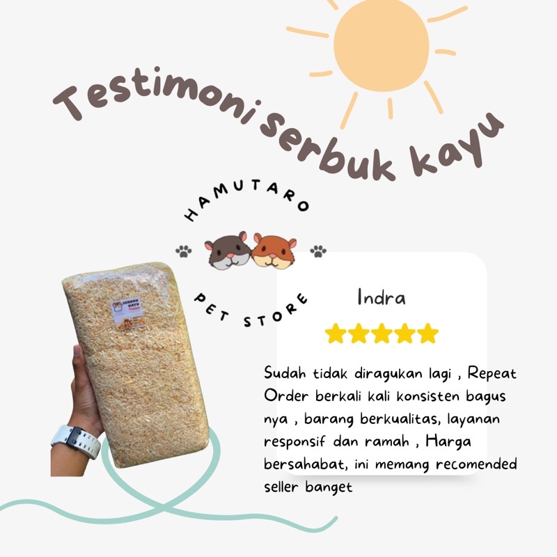 Serbuk kayu / Serabut kayu alas Kandang Hamster kelinci dll