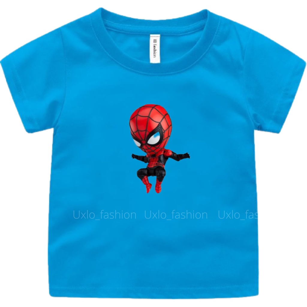 BAJU KAOS ANAK LAKI LAKI MURAH UMUR 1 2 3 4 5 6 7 8 9 TAHUN MOTIF SUPERHERO SPIDERMAN JUNIOR UXLO FASHION