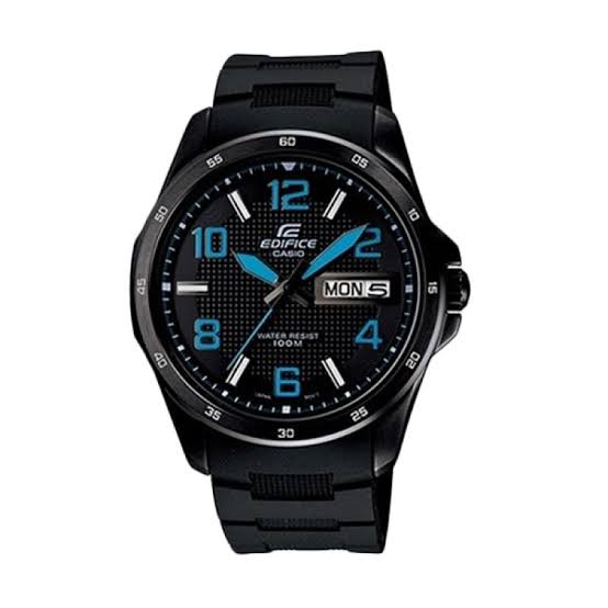 JAM TANGAN PRIA Casio Edifice EF-132PB-1A2VDF Black Stainless Steel Case Resin Band ORIGINAL BERGARANSI RESMI