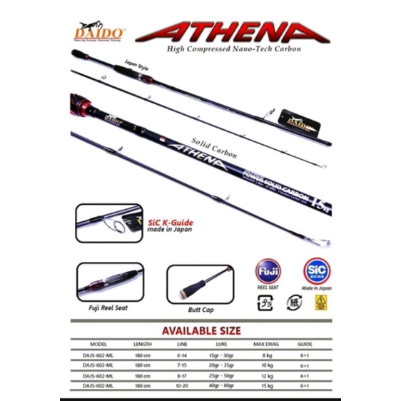 Joran Daido Athena Solid Carbon 20 lb Japan style