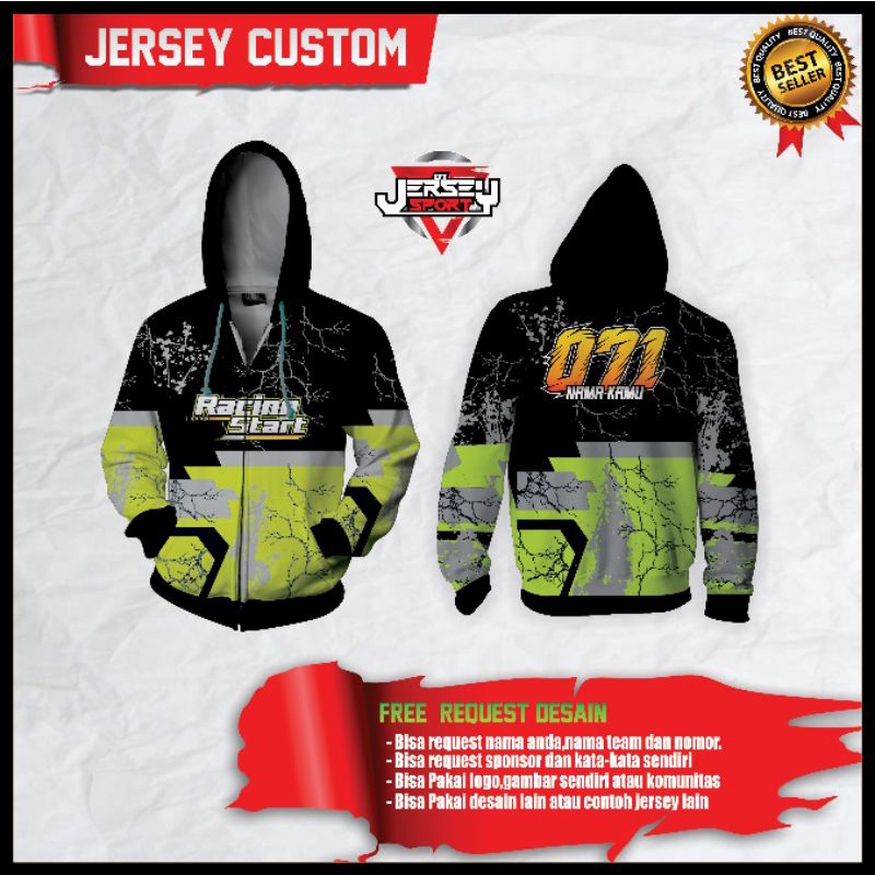 Jaket Racing Custom Bebas Request