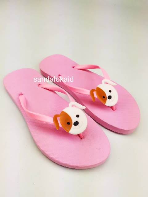 Sandal Jepit Kartun Anjing Dogi | Sendal Lucu | Sandal Wanita TPR