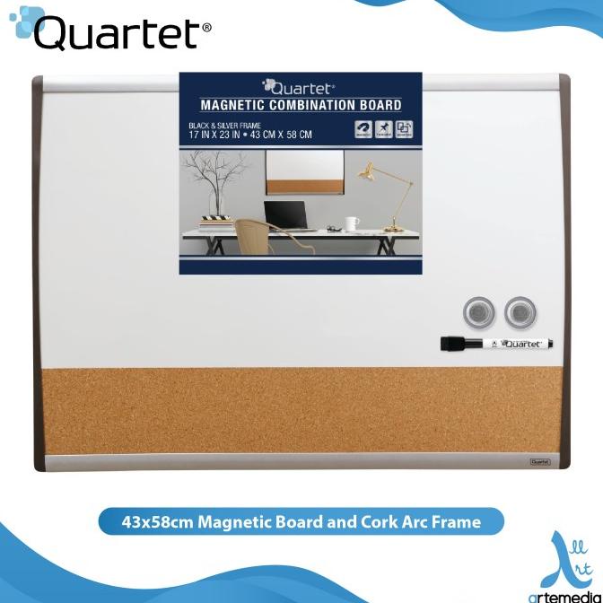 

Papan Tulis Tempel Quartet 43x58cm Magnetic Board and Cork Arc Frame