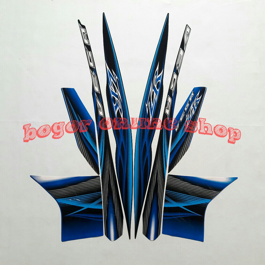 Sticker Motor Vega ZR 2012 Hitam-biru