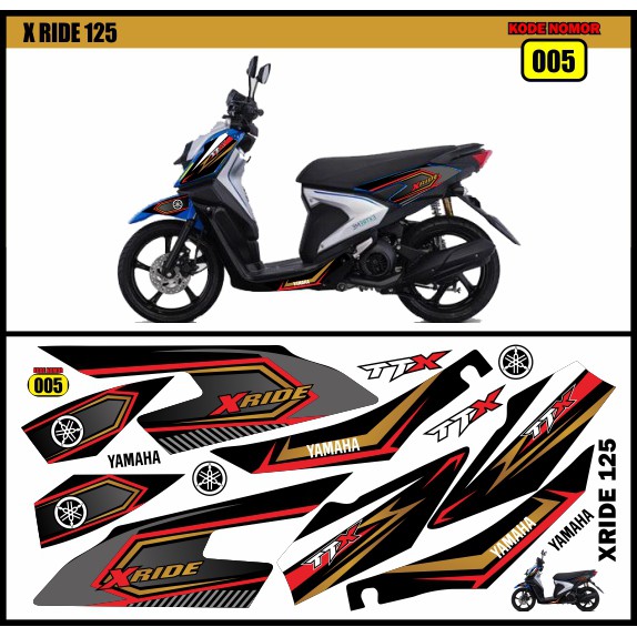 STRIPING STIKER VARIASI YAMAHA XRIDE 125