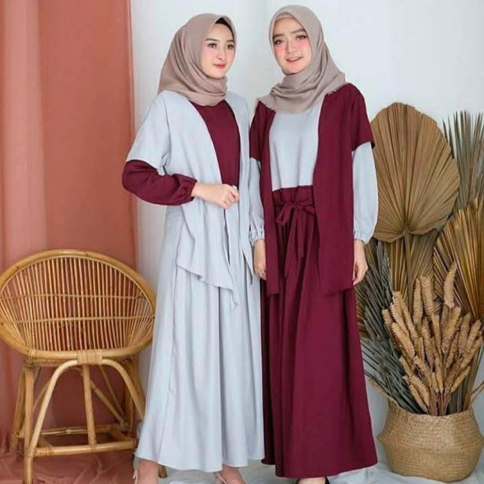 GAMIS WANITA MODERN LEBARAN DEWASA REMAJA KEKINIAN BAJU DRESS MUSLIM
