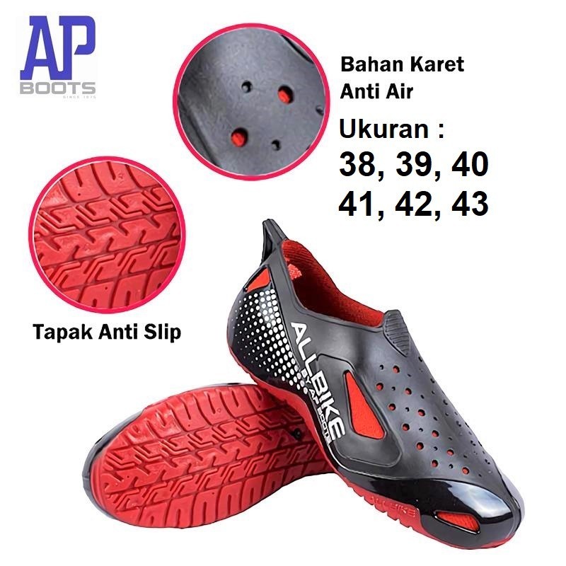 Sepatu Motor Biker AIR ALL BIKE Karet pvc ALLBIKE AP BOOTS