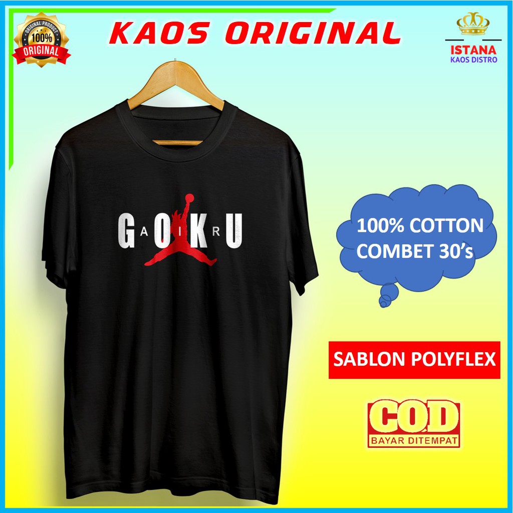 Kaos Anime Dragon Ball Air Goku Baju Kaos Cowok Distro Pria Murah Terbaru Kekinian Kd157