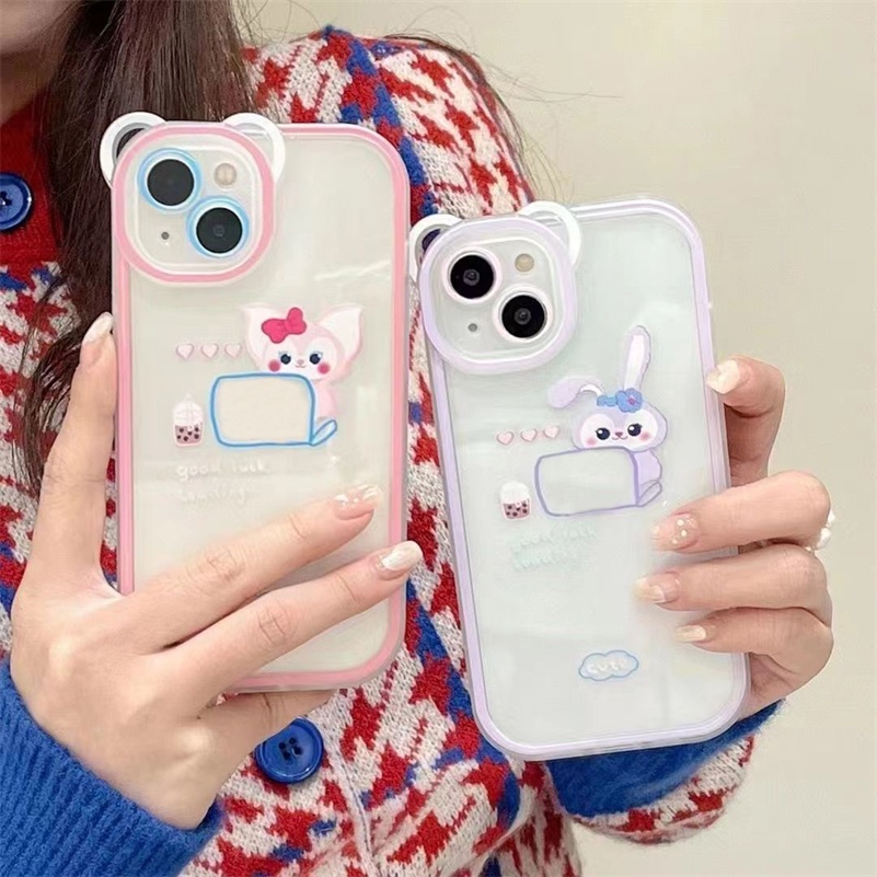 Soft Case Pelindung Lensa Penuh Tahan Banting Motif Kartun Untuk Compatible for iPhone 14 13 12 11 Pro Max X Xr Xs Max SE 2020 iPhone 8 7 6 6s Plus Fashion Cartoon Trend Mobile Phone Case Lens Full Cover Soft Shell Shockproof Phone Protective Cover