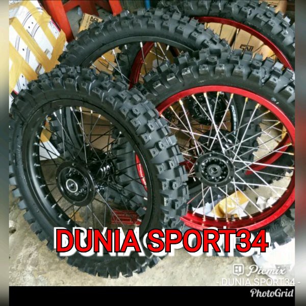 TOPPP velg klx 150 Dtracker sepaket full ples ban siap pasang velg 16-19 velg rossi bisa pilih