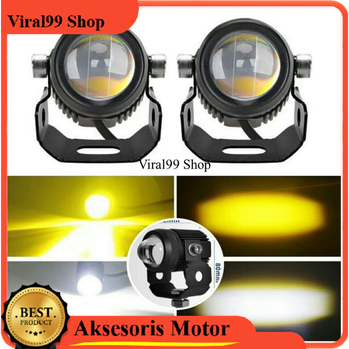 Lampu Motor D2 Laser Led Tembak Foglamp - Hk Ac/Dc