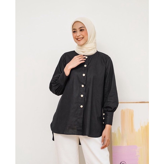 chintya blouse black by geulis id