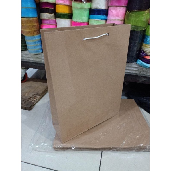 

paper bag polio polos coklat isi 12 pcs terlaris dan termurah