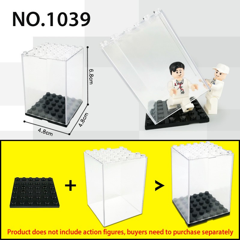 Kotak display minifigure Blok Bangunan minifigure Model Transparan HT-001