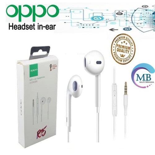 Headset Headsfree earphone OPPO R15 Original 100% A12 F11 F11PRO A5S F9 A3S F7 F5 A5 A9 2020 MB1919