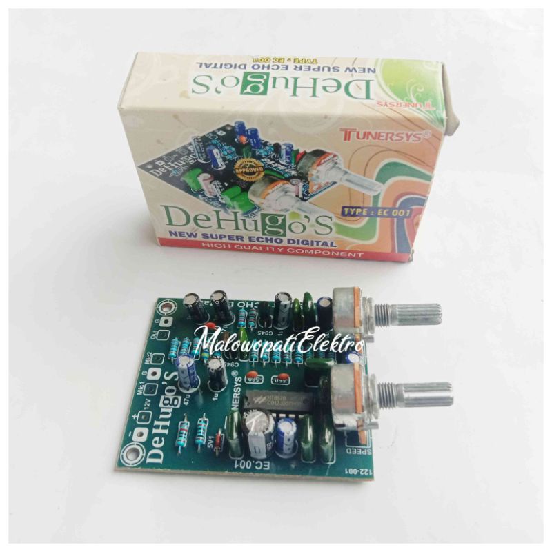 Kit Echo Reverb Hugos 2 input mic 2 Potensio