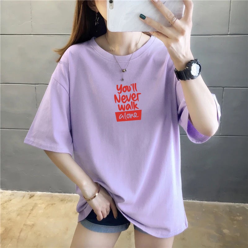 YOURSTYLE1119 - KAOS YOU'LL NEVER WALK ALONE KEKINIAN TERLARIS KEREN UNISEX OVERSIZE