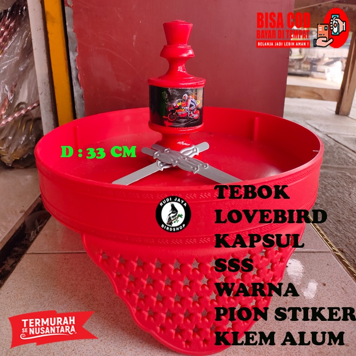 TEBOK LOVEBIRD PLASTIK BINTANG WARNA SANGKAR KAPSUL KANDANG BURUNG LOVEBIRD DIAMETER 33 CM