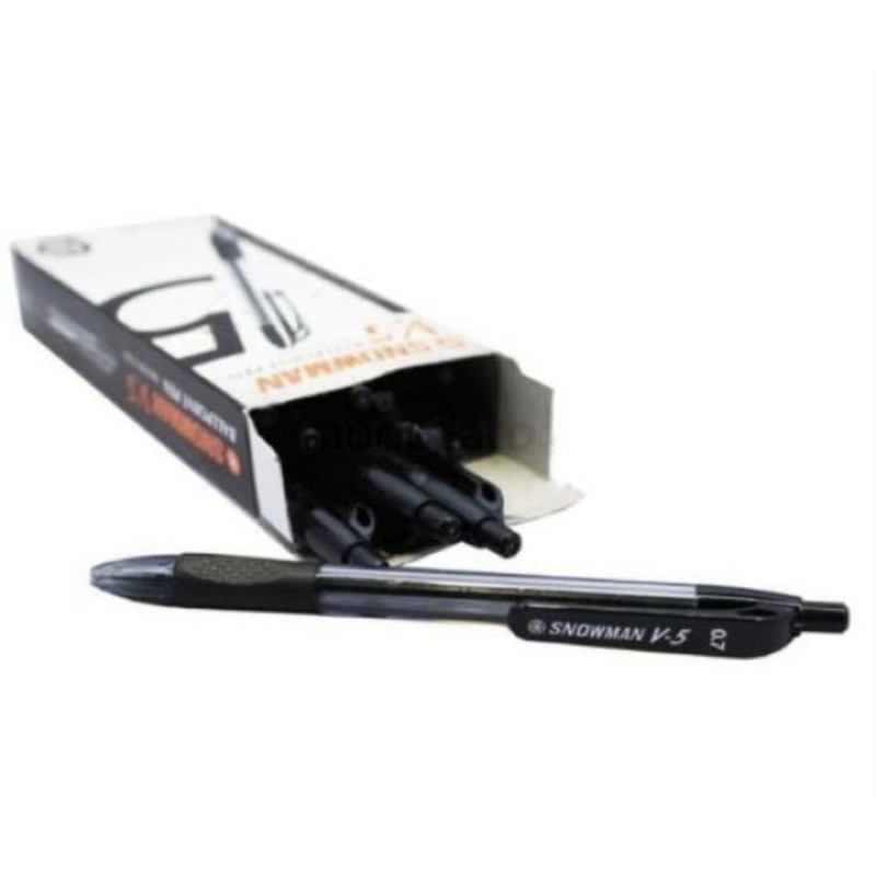 

Pulpen Snowman V5 Hitam / 1Box (12pcs)