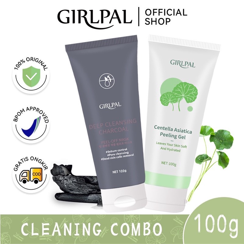 GIRLPAL Centella Asiatica Peeling Gel Charcoal Blackhead Remover Mask Facial Scrub Glowing Skin Care