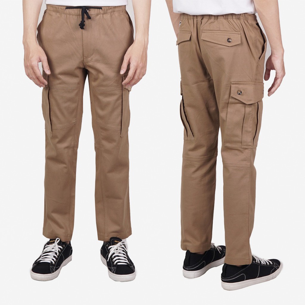 GutenInc Leone Cargo  Pants  Brown Celana  Kargo Pria  